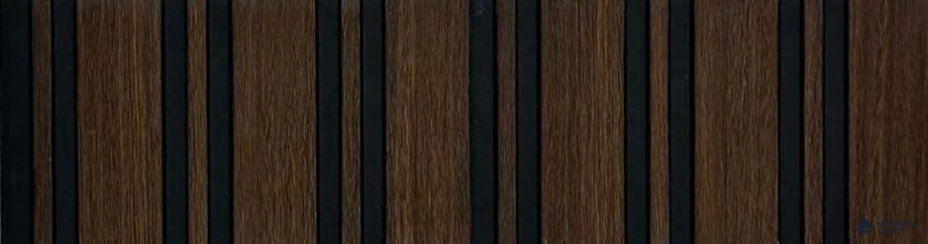 Brown Wooden Louver PN 05551 8 ft x 6 inch Charcoal Panel - 7 mm | Suitable for Feature Wall, TV Unit & Living Room | Width is Subjected to 5% Variation