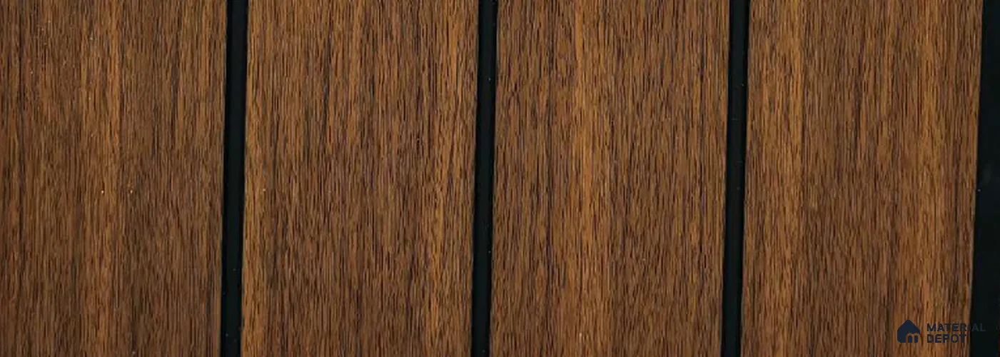 Brown Wooden Louver PN 05561 9.5 ft x 12 inch Charcoal Panel - 6 mm | Suitable for Feature Wall, TV Unit & Living Room | Width is Subjected to 5% Variation