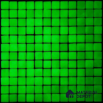 Mosaic Floor & Wall Tile TL 10722 B Radium Green | 25 x 25 mm Glossy Finish Glass Tile - 5 mm | Suitable For Outdoor, Swimming Pool Area