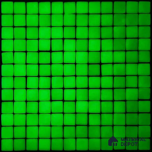 Mosaic Floor & Wall Tile TL 10722 B Radium Green | 25 x 25 mm Glossy Finish Glass Tile - 5 mm | Suitable For Outdoor, Swimming Pool Area