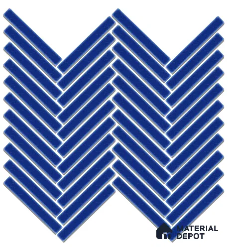 Mosaic Floor & Wall Herring Bone Tile TL 10644 AN | 275.8x301.9 mm (Chip Size 12x93 mm) Glossy Finish Porcelain Tile - 8 mm | Suitable For Outdoor, Swimming Pool Area