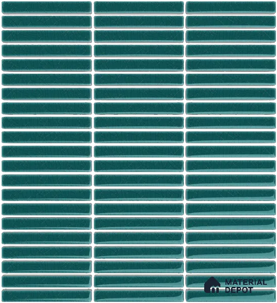 Mosaic Floor & Wall Kitkat Tile TL 10644 Z | 294x283.50 mm (Chip Size 12x93 mm) Glossy Finish Porcelain Tile - 8 mm | Suitable For Outdoor, Swimming Pool Area