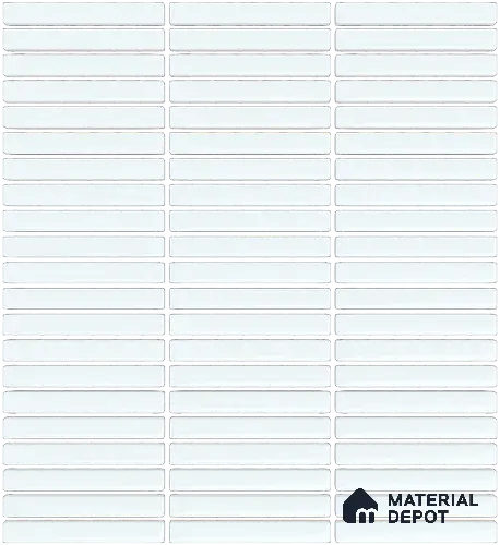 Mosaic Floor & Wall  Kitkat Tile TL 10644 D | 294x283.50 mm (Chip Size 12x93 mm) Glossy Finish Porcelain Tile - 8 mm | Suitable For Outdoor, Swimming Pool Area