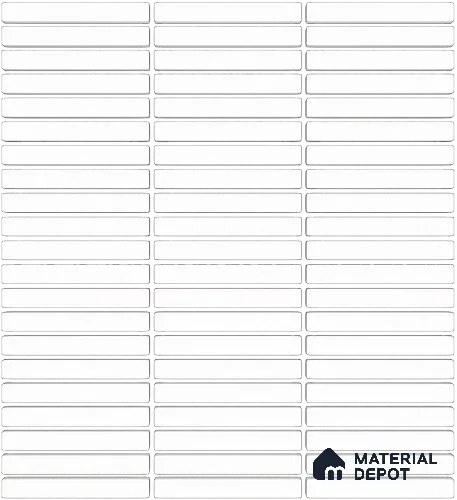 Mosaic Floor & Wall  Kitkat Tile TL 10644 K | 294x283.50 mm (Chip Size 12x93 mm) Glossy Finish Porcelain Tile - 8 mm | Suitable For Outdoor, Swimming Pool Area