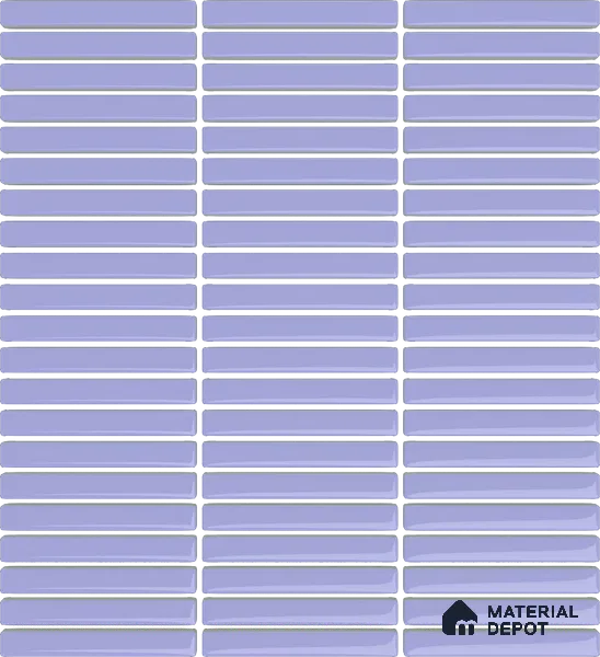 Mosaic Floor & Wall  Kitkat Tile TL 10644 I | 294x283.50 mm (Chip Size 12x93 mm) Glossy Finish Porcelain Tile - 8 mm | Suitable For Outdoor, Swimming Pool Area