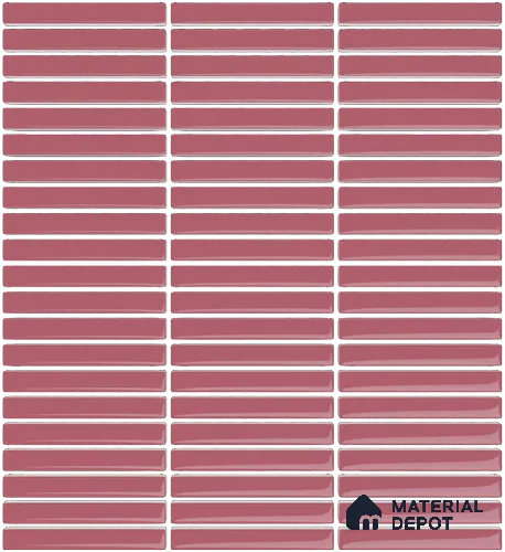 Mosaic Floor & Wall  Kitkat Tile TL 10644 J | 294x283.50 mm (Chip Size 12x93 mm) Glossy Finish Porcelain Tile - 8 mm | Suitable For Outdoor, Swimming Pool Area