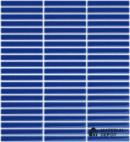 Mosaic Floor & Wall  Kitkat Tile TL 10644 AE | 294x283.50 mm (Chip Size 12x93 mm) Glossy Finish Porcelain Tile - 8 mm | Suitable For Outdoor, Swimming Pool Area