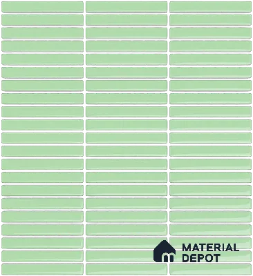 Mosaic Floor & Wall  Kitkat Tile TL 10644 H | 294x283.50 mm (Chip Size 12x93 mm) Glossy Finish Porcelain Tile - 8 mm | Suitable For Outdoor, Swimming Pool Area