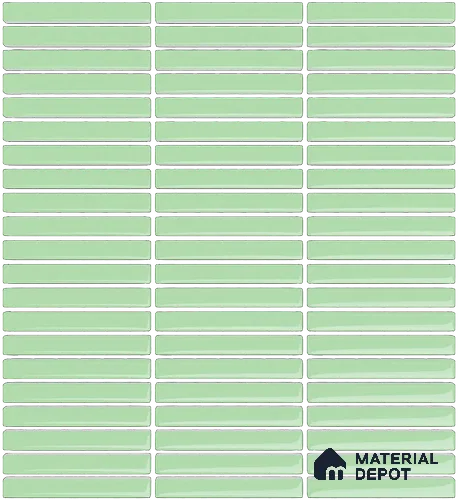Mosaic Floor & Wall  Kitkat Tile TL 10644 H | 294x283.50 mm (Chip Size 12x93 mm) Glossy Finish Porcelain Tile - 8 mm | Suitable For Outdoor, Swimming Pool Area