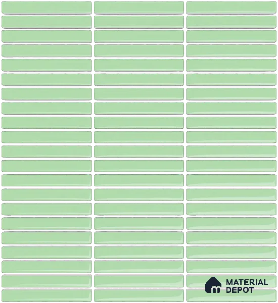 Mosaic Floor & Wall  Kitkat Tile TL 10644 H | 294x283.50 mm (Chip Size 12x93 mm) Glossy Finish Porcelain Tile - 8 mm | Suitable For Outdoor, Swimming Pool Area