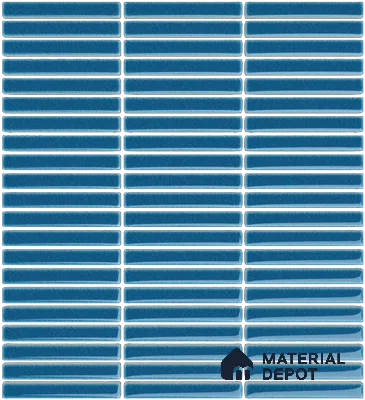 Mosaic Floor & Wall  Kitkat Tile TL 10644 AC | 294x283.50 mm (Chip Size 12x93 mm) Glossy Finish Porcelain Tile - 8 mm | Suitable For Outdoor, Swimming Pool Area