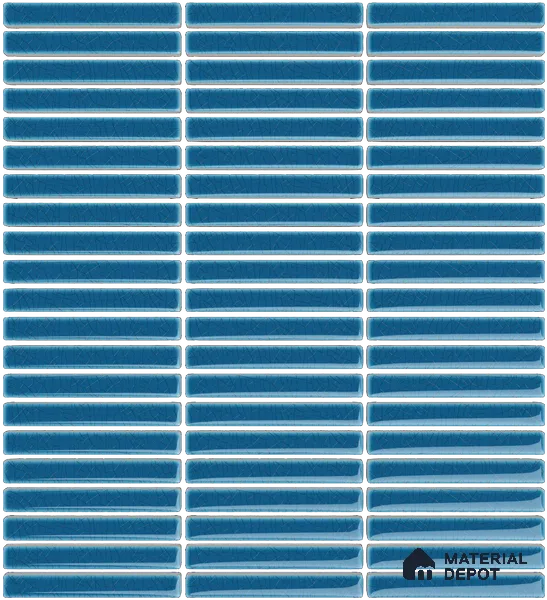 Mosaic Floor & Wall Kitkat Tile TL 10644 AC | 294x283.50 mm (Chip Size 12x93 mm) Glossy Finish Porcelain Tile - 8 mm | Suitable For Outdoor, Swimming Pool Area