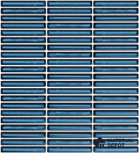 Mosaic Floor & Wall  Kitkat Tile TL 10644 AT | 294x283.50 mm (Chip Size 12x93 mm) Glossy Finish Porcelain Tile - 8 mm | Suitable For Outdoor, Swimming Pool Area