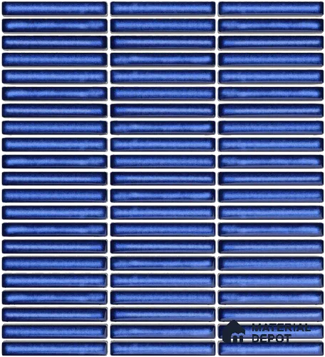 Mosaic Floor & Wall  Kitkat Tile TL 10644 AU | 294x283.50 mm (Chip Size 12x93 mm) Glossy Finish Porcelain Tile - 8 mm | Suitable For Outdoor, Swimming Pool Area