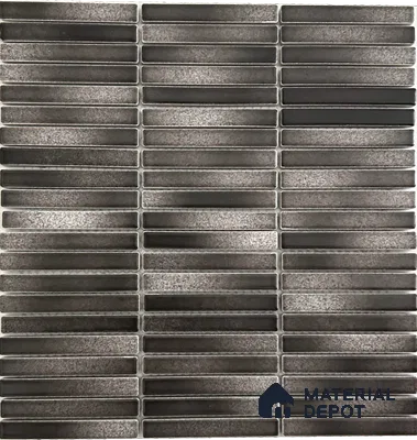 Mosaic Floor & Wall  Kitkat Tile TL 10644 AQ | 294x283.50 mm (Chip Size 12x93 mm) Glossy Finish Porcelain Tile - 8 mm | Suitable For Outdoor, Swimming Pool Area