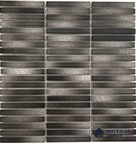 Mosaic Floor & Wall  Kitkat Tile TL 10644 AQ | 294x283.50 mm (Chip Size 12x93 mm) Glossy Finish Porcelain Tile - 8 mm | Suitable For Outdoor, Swimming Pool Area