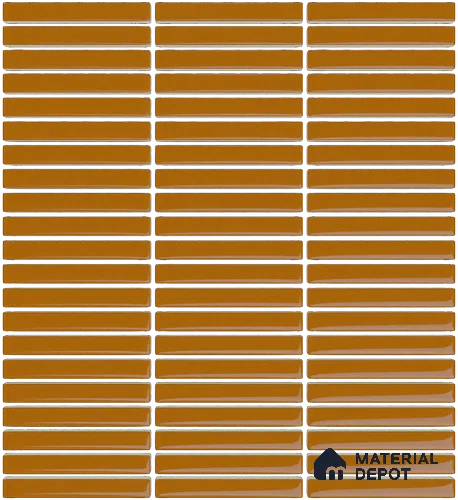 Mosaic Floor & Wall  Kitkat Tile TL 10644 G | 294x283.50 mm (Chip Size 12x93 mm) Glossy Finish Porcelain Tile - 8 mm | Suitable For Outdoor, Swimming Pool Area