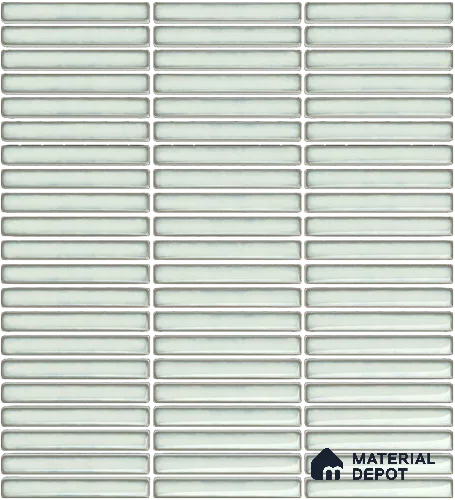 Mosaic Floor & Wall  Kitkat Tile TL 10644 AS | 294x283.50 mm (Chip Size 12x93 mm) Glossy Finish Porcelain Tile - 8 mm | Suitable For Outdoor, Swimming Pool Area