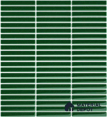 Mosaic Floor & Wall  Kitkat Tile TL 10644 AA | 294x283.50 mm (Chip Size 12x93 mm) Glossy Finish Porcelain Tile - 8 mm | Suitable For Outdoor, Swimming Pool Area (Sample)