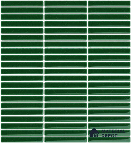 Mosaic Floor & Wall  Kitkat Tile TL 10644 AA | 294x283.50 mm (Chip Size 12x93 mm) Glossy Finish Porcelain Tile - 8 mm | Suitable For Outdoor, Swimming Pool Area
