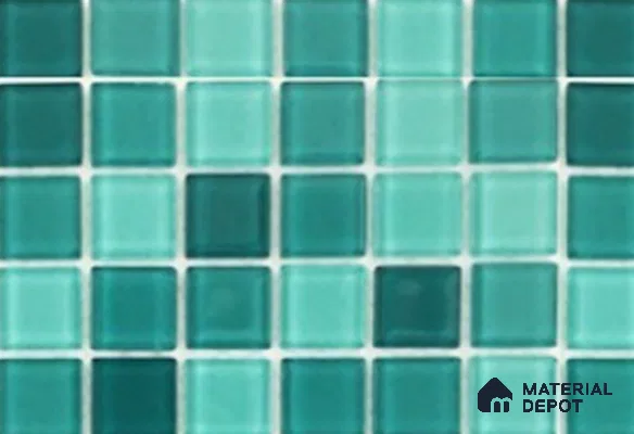 Mosaic Floor & Wall Tile TL 10628 | 300 X 300 mm (Chip Size 48x48 mm) Glossy Finish Glass Tile - 4 mm | Suitable For Outdoor, Swimming Pool Area
