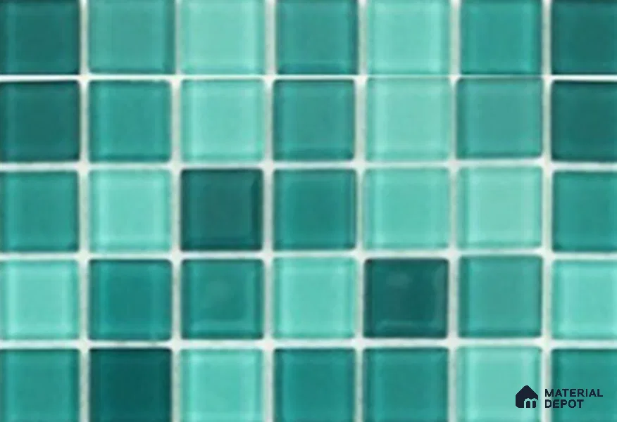 Mosaic Floor & Wall Tile TL 10628 | 300 X 300 mm (Chip Size 48x48 mm) Glossy Finish Glass Tile - 4 mm | Suitable For Outdoor, Swimming Pool Area