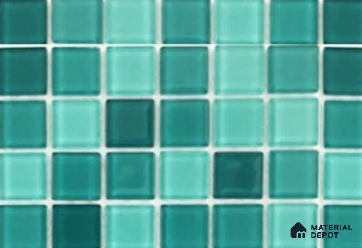 Mosaic Floor & Wall Tile TL 10628 | 300 X 300 mm (Chip Size 48x48 mm) Glossy Finish Glass Tile - 4 mm | Suitable For Outdoor, Swimming Pool Area