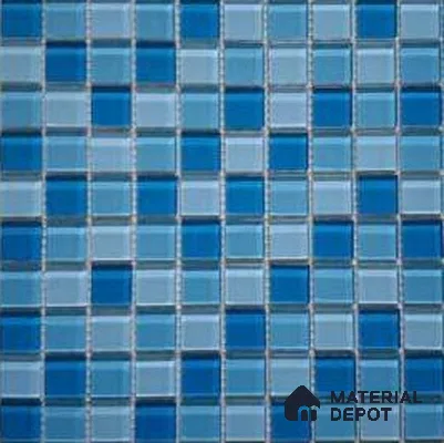 Mosaic Floor & Wall Tile TL 10629 | 300 x 300 mm (Chip Size 48x48 mm) Glossy Finish Glass Tile - 4 mm | Suitable For Outdoor, Swimming Pool Area
