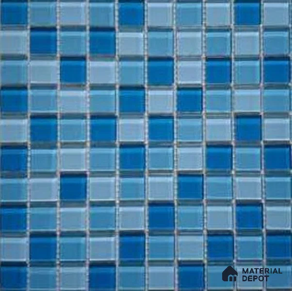 Mosaic Floor & Wall Tile TL 10629 | 300 x 300 mm (Chip Size 48x48 mm) Glossy Finish Glass Tile - 4 mm | Suitable For Outdoor, Swimming Pool Area
