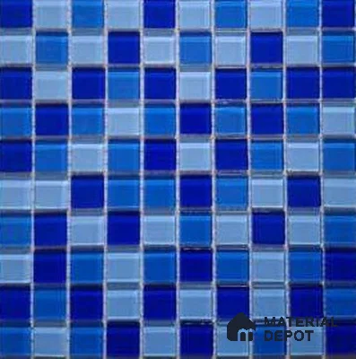 Mosaic Floor & Wall Tile TL 10632 | 300 x 300 mm (Chip Size 25x25 mm) Glossy Finish Glass Tile - 4 mm | Suitable For Outdoor, Swimming Pool Area