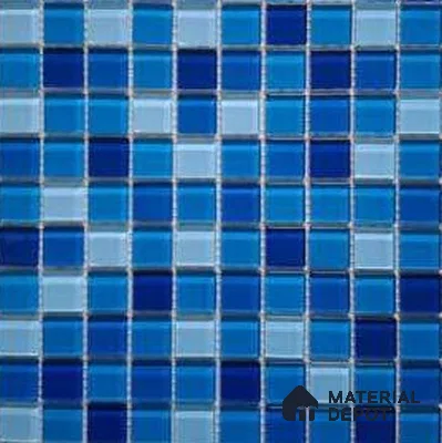 Mosaic Floor & Wall Tile TL 10630 | 300 X 300 mm (Chip Size 48x48 mm) Glossy Finish Glass Tile - 4 mm | Suitable For Outdoor, Swimming Pool Area