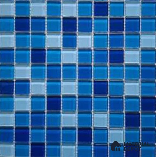 Mosaic Floor & Wall Tile TL 10630 | 300 X 300 mm (Chip Size 48x48 mm) Glossy Finish Glass Tile - 4 mm | Suitable For Outdoor, Swimming Pool Area