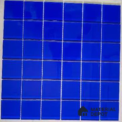 Mosaic Floor & Wall Tile TL 10627 | 300 X 300 mm (Chip Size 48x48 mm) Glossy Finish Glass Tile - 4 mm | Suitable For Outdoor, Swimming Pool Area
