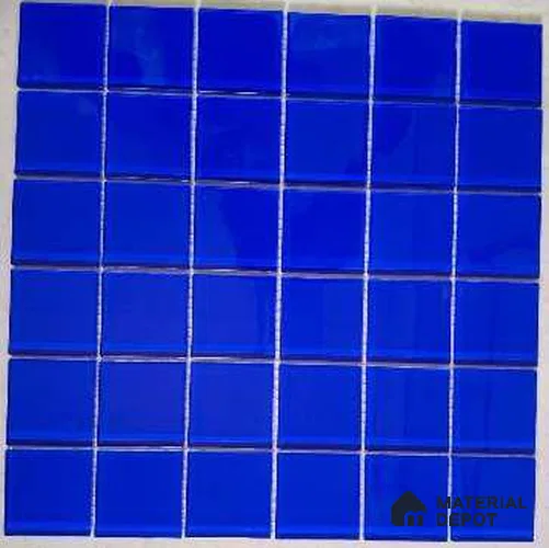Mosaic Floor & Wall Tile TL 10627 | 300 X 300 mm (Chip Size 48x48 mm) Glossy Finish Glass Tile - 4 mm | Suitable For Outdoor, Swimming Pool Area