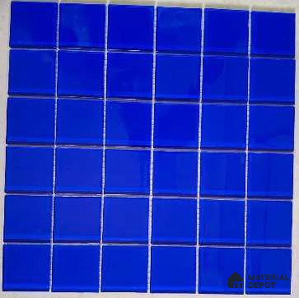 Mosaic Floor & Wall Tile TL 10627 | 300 X 300 mm (Chip Size 48x48 mm) Glossy Finish Glass Tile - 4 mm | Suitable For Outdoor, Swimming Pool Area