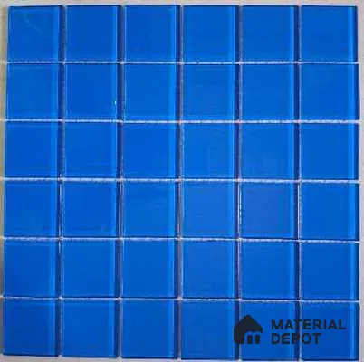 Mosaic Floor & Wall Tile TL 10624 | 300 X 300 mm (Chip Size 48x48 mm) Glossy Finish Glass Tile - 4 mm | Suitable For Outdoor, Swimming Pool Area
