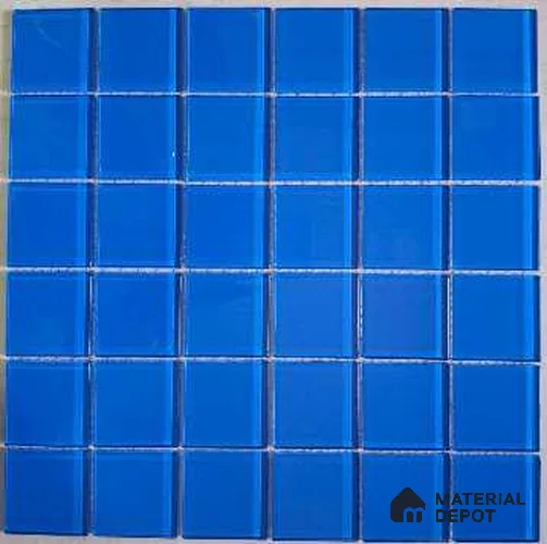 Mosaic Floor & Wall Tile TL 10624 | 300 X 300 mm (Chip Size 48x48 mm) Glossy Finish Glass Tile - 4 mm | Suitable For Outdoor, Swimming Pool Area