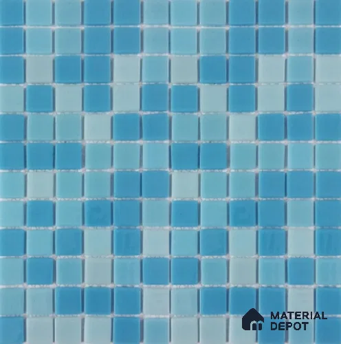 Mosaic Floor & Wall Tile TL 10638 | 317.6 x 317.6 mm (Chip Size 25x25 mm) Glossy Finish Glass Tile - 5 mm | Suitable For Outdoor, Swimming Pool Area