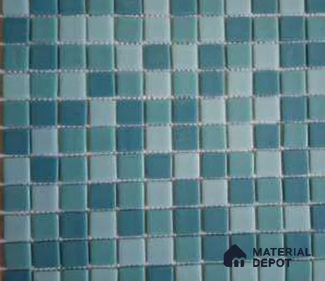 Mosaic Floor & Wall Tile TL 10633 | 317.6 x 317.6 mm (Chip Size 25x25 mm) Glossy Finish Glass Tile - 5 mm | Suitable For Outdoor, Swimming Pool Area