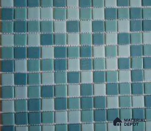 Mosaic Floor & Wall Tile TL 10633 | 317.6 x 317.6 mm (Chip Size 25x25 mm) Glossy Finish Glass Tile - 5 mm | Suitable For Outdoor, Swimming Pool Area