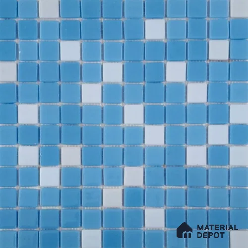 Mosaic Floor & Wall Tile TL 10637 | 317.6 x 317.6 mm (Chip Size 25x25 mm) Glossy Finish Glass Tile - 5 mm | Suitable For Outdoor, Swimming Pool Area