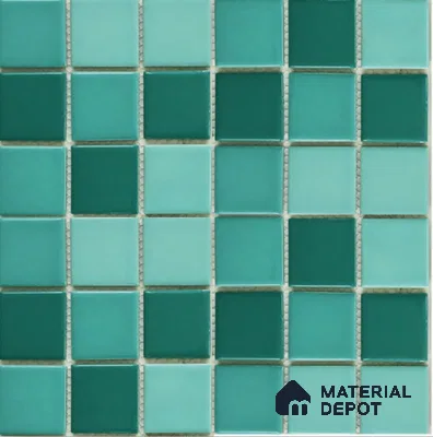 Mosaic Floor & Wall Tile TL 10619 D | 303 X 303 mm (Chip Size 23x23 mm) Glossy Finish Porcelain Tile - 6 mm | Suitable For Outdoor, Swimming Pool Area