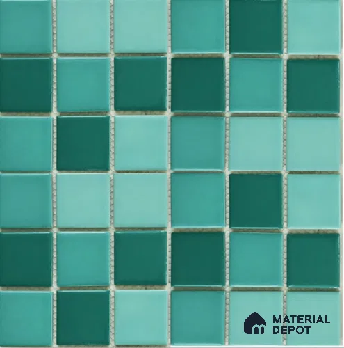 Mosaic Floor & Wall Tile TL 10619 D | 303 X 303 mm (Chip Size 23x23 mm) Glossy Finish Porcelain Tile - 6 mm | Suitable For Outdoor, Swimming Pool Area