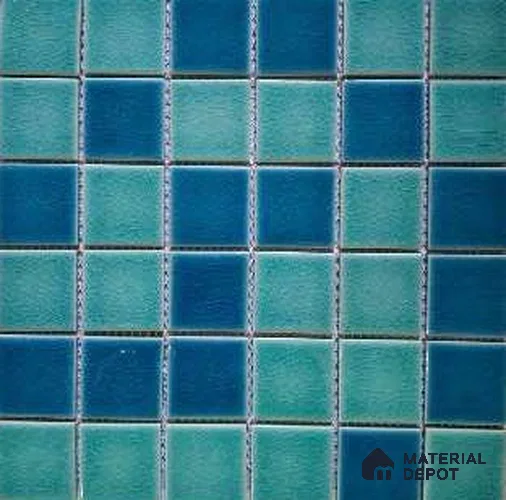 Mosaic Floor & Wall Tile TL 10621 D | 303 X 303 mm (Chip Size 23x23 mm) Glossy Finish Porcelain Tile - 6 mm | Suitable For Outdoor, Swimming Pool Area