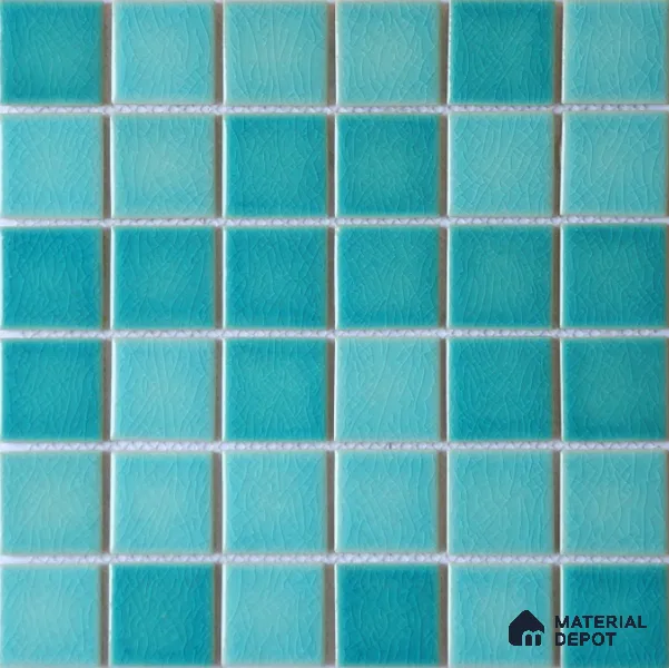 Mosaic Floor & Wall Tile TL 10622 | 303 X 303 mm (Chip Size 48x48 mm) Glossy Finish Porcelain Tile - 6 mm | Suitable For Outdoor, Swimming Pool Area