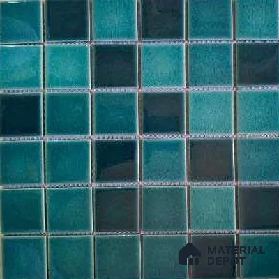Mosaic Floor & Wall Tile TL 10615 B | 303 X 303 mm (Chip Size 48x48 mm) Glossy Finish Porcelain Tile - 6 mm | Suitable For Outdoor, Swimming Pool Area