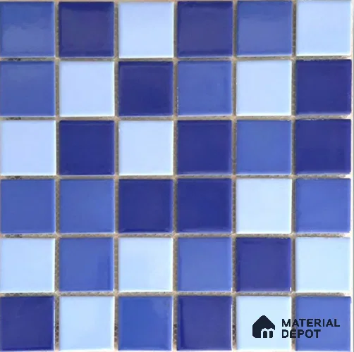 Mosaic Floor & Wall Tile TL 10617 C | 303 X 303 mm (Chip Size 73x73 mm) Glossy Finish Porcelain Tile - 6 mm | Suitable For Outdoor, Swimming Pool Area