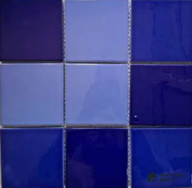 Mosaic Floor & Wall Tile TL 10617 | 303 X 303 mm (Chip Size 98x98 mm) Glossy Finish Porcelain Tile - 8 mm | Suitable For Outdoor, Swimming Pool Area