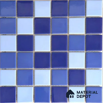 Mosaic Floor & Wall Tile TL 10617 | 303 X 303 mm (Chip Size 98x98 mm) Glossy Finish Porcelain Tile - 8 mm | Suitable For Outdoor, Swimming Pool Area