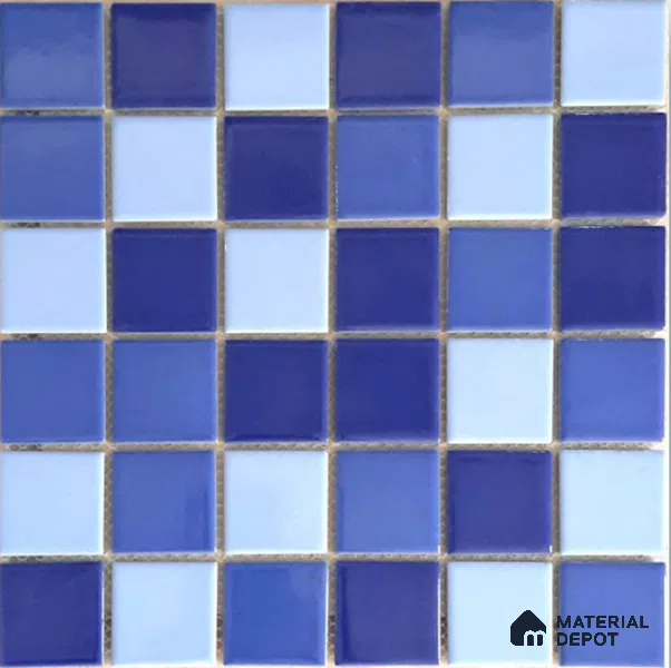 Mosaic Floor & Wall Tile TL 10617 | 303 X 303 mm (Chip Size 98x98 mm) Glossy Finish Porcelain Tile - 8 mm | Suitable For Outdoor, Swimming Pool Area